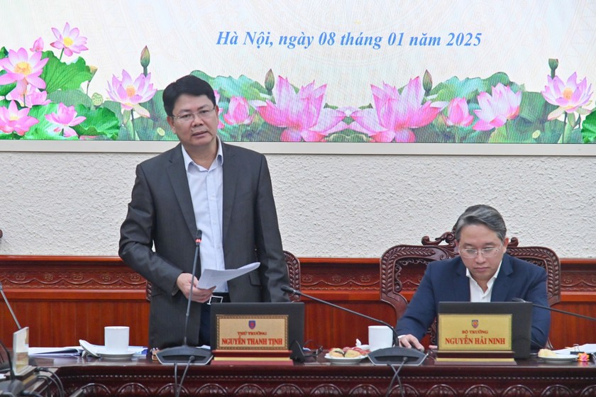 Thứ trưởng Nguyễn Thanh Tịnh đ&aacute;nh gi&aacute; cao nỗ lực của hai đơn vị trong năm 2024.