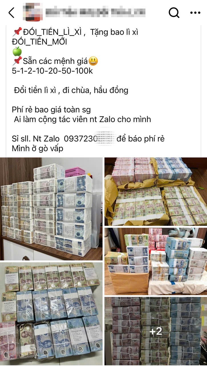 C&aacute;c b&agrave;i đăng &amp;amp;amp;quot;rao đổi&amp;amp;amp;apos; tiền lẻ, tiền mới l&igrave; x&igrave; Tết &amp;amp;amp;quot;r&ocirc;m rả&amp;amp;amp;quot;, c&ocirc;ng khai tr&ecirc;n &amp;amp;amp;quot;chợ mạng&amp;amp;amp;quot;.