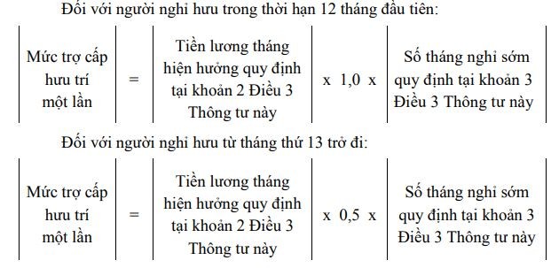 C&aacute;ch t&iacute;nh hưởng ch&iacute;nh s&aacute;ch đối với người nghỉ hưu trước tuổi đối với trường hợp c&oacute; tuổi đời c&ograve;n từ đủ 2 năm đến đủ 5 năm đến tuổi nghỉ hưu.