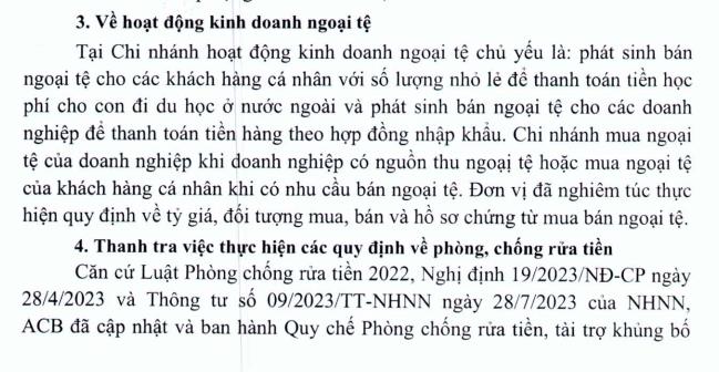 Thanh tra Ng&amp;#226;n h&amp;#224;ng Nh&amp;#224; nước ph&amp;#225;t hiện hạn chế, thiếu s&amp;#243;t trong hoạt động cho vay tại ng&amp;#226;n h&amp;#224;ng ACB chi nh&amp;#225;nh Nghệ An - Ảnh 3