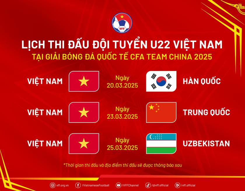 U22 Việt Nam thi đấu tại Trung Quốc