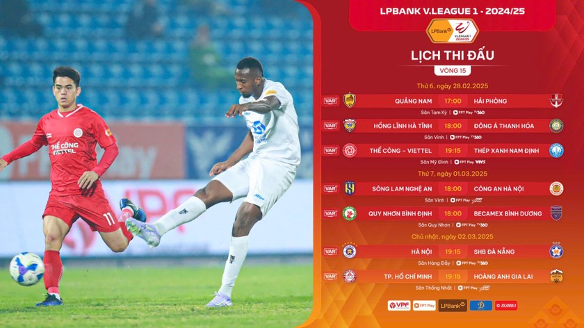 Tâm điểm Vòng 15 V.League 2024/25: Trận chiến ở Mỹ Đình