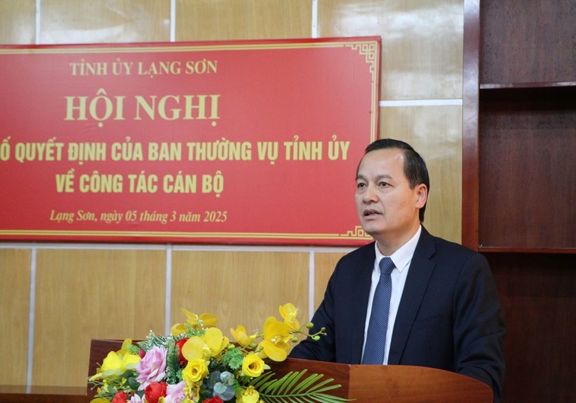 T&acirc;n B&iacute; thư th&agrave;nh ủy Lạng Sơn Ph&ugrave;ng Quang Hội.