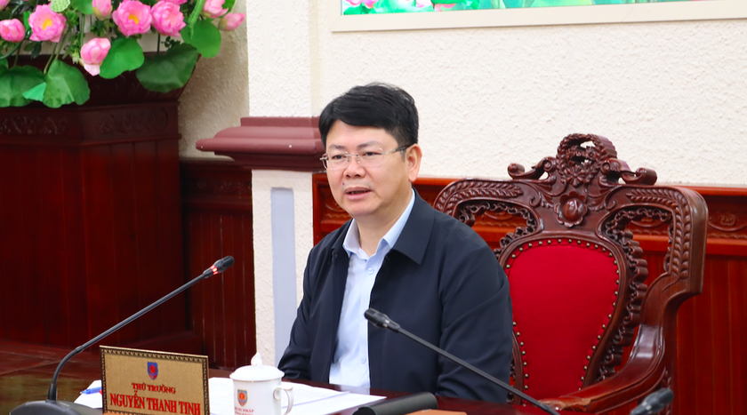 Thứ trưởng Nguyễn Thanh Tịnh ph&aacute;t biểu kết luận cuộc họp