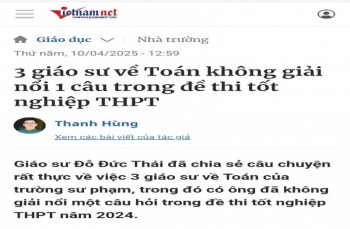 Nhân một bài báo trên VietNamNet, bàn về sở thích xấu xí "Chửi giáo sư" của nhiều cư dân mạng