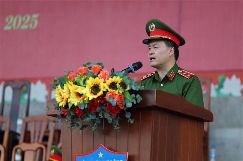 Trung tướng Nguyễn Ngọc V&acirc;n ph&aacute;t biểu tại buổi lễ.