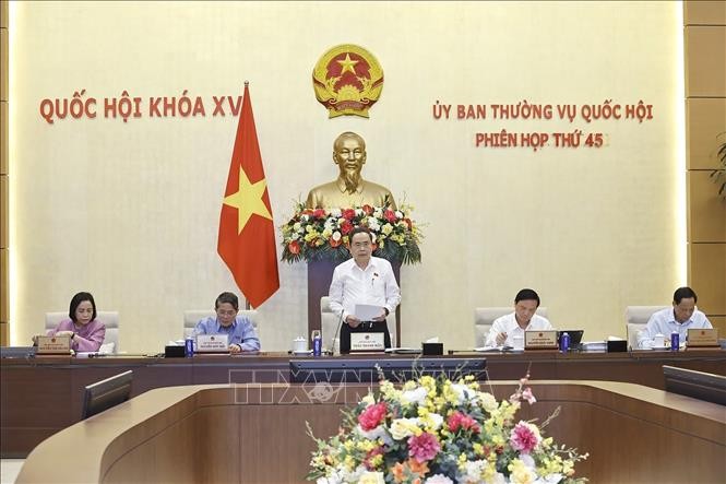 Chủ tịch Quốc hội Trần Thanh Mẫn ph&aacute;t biểu khai mạc phi&ecirc;n họp. Ảnh: Do&atilde;n Tấn/TTXVN