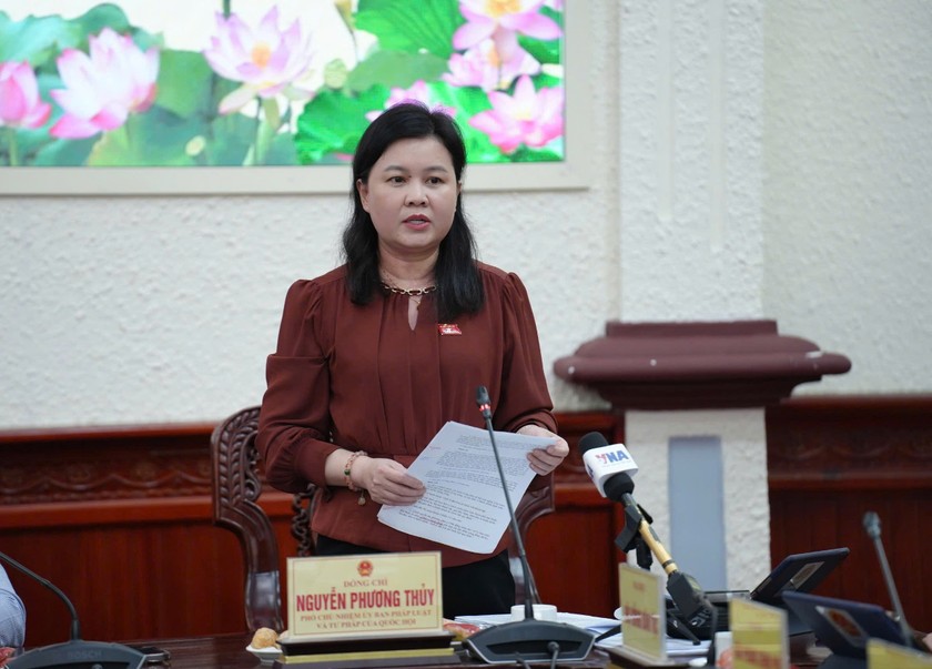 Đồng ch&iacute; Nguyễn Phương Thuỷ, Ph&oacute; Chủ nhiệm Uỷ ban Ph&aacute;p luật v&agrave; Tư ph&aacute;p của Quốc hội