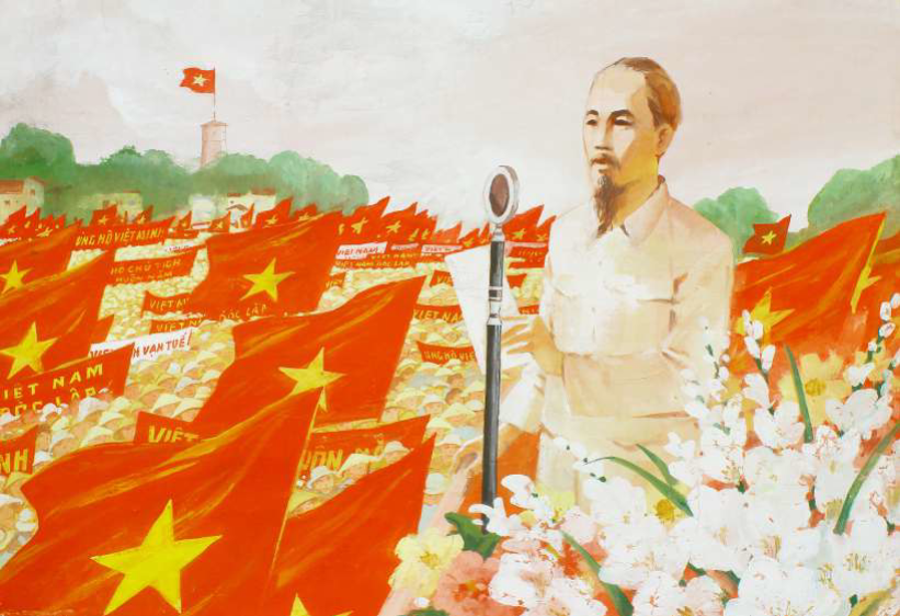 B&aacute;c Hồ đọc tuy&ecirc;n ng&ocirc;n|Nguyễn Dương|Bột m&agrave;u |1979