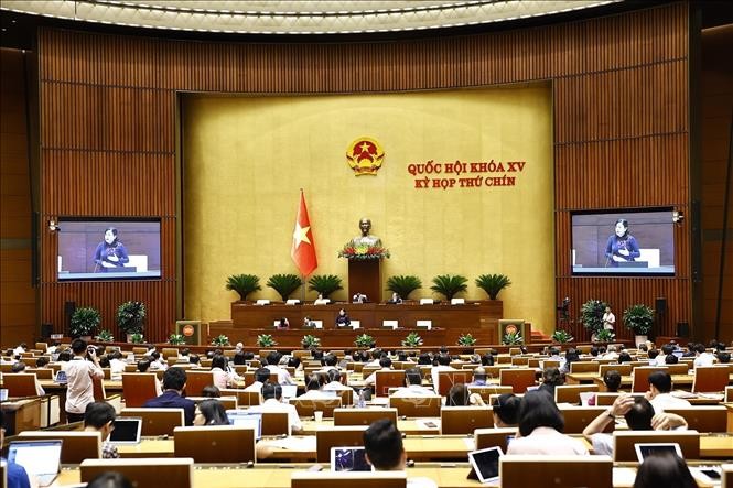 S&aacute;ng 21/5, Chủ nhiệm Ủy ban C&ocirc;ng t&aacute;c đại biểu của Quốc hội Nguyễn Thanh Hải ph&aacute;t biểu giải tr&igrave;nh, l&agrave;m r&otilde; một số vấn đề đại biểu Quốc hội n&ecirc;u. Ảnh: Do&atilde;n Tấn/TTXVN