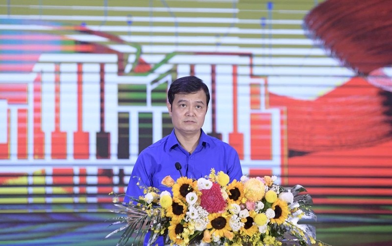 &Ocirc;ng B&ugrave;i Quang Huy - Ủy vi&ecirc;n Ban chấp h&agrave;nh Trung ương Đảng, B&iacute; thư thứ nhất Ban chấp h&agrave;nh Trung ương Đo&agrave;n ph&aacute;t động cuộc thi. (Ảnh: T.Ư Đo&agrave;n)