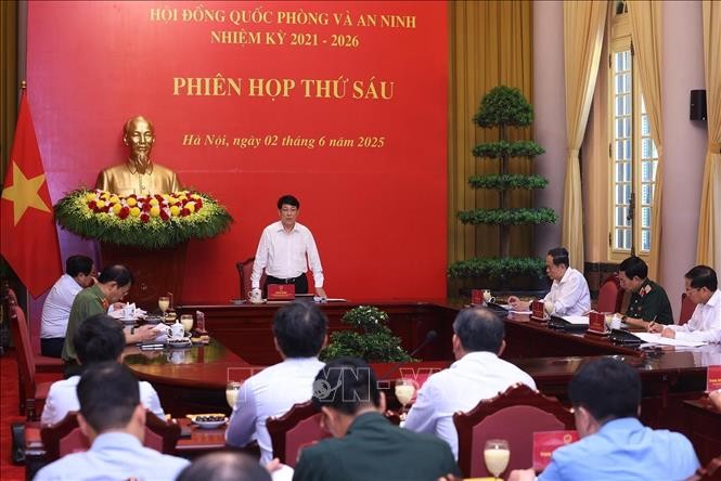 Chủ tịch nước Lương Cường ph&aacute;t biểu chỉ đạo. Ảnh: L&acirc;m Kh&aacute;nh/TTXVN