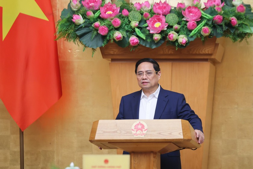Thủ tướng Phạm Minh Ch&iacute;nh chủ tr&igrave; Phi&ecirc;n họp Ch&iacute;nh phủ thường kỳ th&aacute;ng 5/2025 ảnh 1