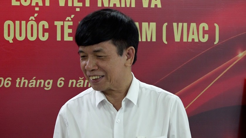 GS. TS L&ecirc; Hồng Hạnh Chủ tịch Trung t&acirc;m Trọng t&agrave;i Quốc tế Việt Nam (VIAC) ph&aacute;t biểu tại Lễ k&yacute; kết