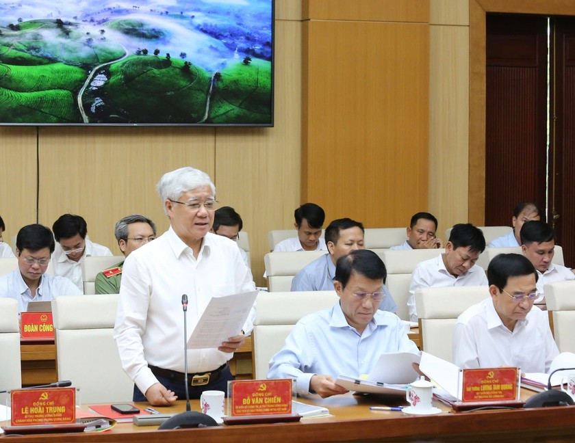 Tổng B&iacute; thư T&ocirc; L&acirc;m l&agrave;m việc với Ban Thường vụ Tỉnh ủy Ph&uacute; Thọ, Vĩnh Ph&uacute;c, H&ograve;a B&igrave;nh ảnh 3