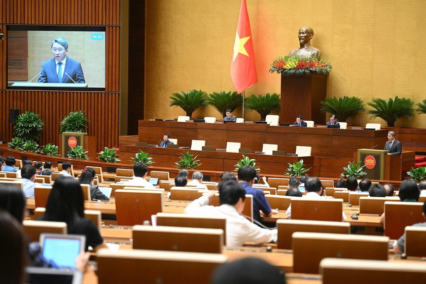 Quang cảnh phi&ecirc;n họp chiều 20/6. (Ảnh: Cổng TTĐTQH)