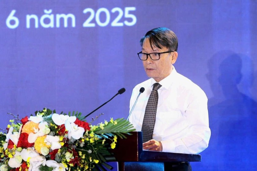 Nh&agrave; b&aacute;o Nguyễn Đức Lợi - Ph&oacute; Chủ tịch Thường trực Hội Nh&agrave; b&aacute;o Việt Nam, Trưởng Ban tổ chức Hội B&aacute;o to&agrave;n quốc 2025 ph&aacute;t biểu tổng kết lại lễ Bế mạc Hội b&aacute;o to&agrave;n quốc 2025.