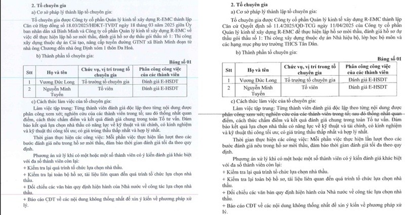 C&ugrave;ng một tổ chuy&ecirc;n gia chấm thầu của cả 5 dự &aacute;n.