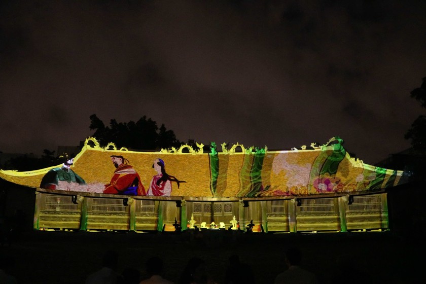 Tr&igrave;nh diễn 3D Mapping với chủ đề &ldquo;S&oacute;ng Bạch Đằng - H&agrave;o kh&iacute; Ng&ocirc; Quyền&rdquo;.