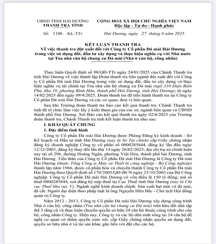 KLTT của Thanh tra tỉnh Hải Dương. (Ảnh: Gia Hải)