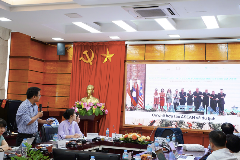 TS. Vũ Hải Đăng, Phụ tr&aacute;ch Trung t&acirc;m Ngoại giao Biển v&agrave; ASEAN, Viện Biển Đ&ocirc;ng &ndash; Học viện Ngoại giao ph&aacute;t biểu tại Hội thảo