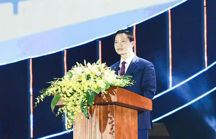 &Ocirc;ng Vương Quốc Tuấn - Chủ tịch UBND tỉnh Bắc Ninh ph&aacute;t biểu tại buổi lễ.