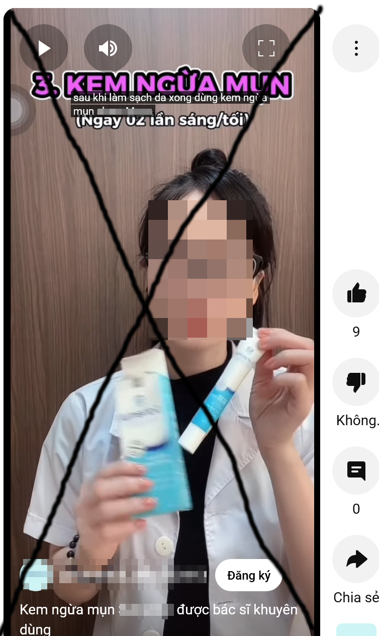 Một h&igrave;nh ảnh quảng c&aacute;o tr&ecirc;n mạng x&atilde; hội c&oacute; sử dụng &aacute;o blouse trắng.  (Ảnh: H.Cơ)