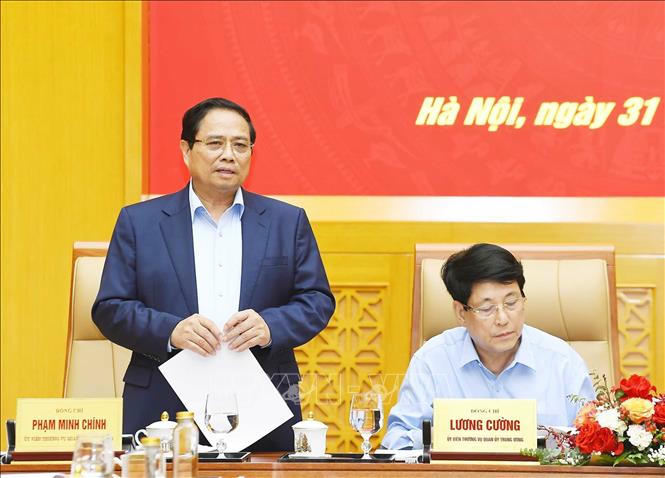 Thủ tướng Phạm Minh Ch&iacute;nh ph&aacute;t biểu. Ảnh: TTXVN ph&aacute;t