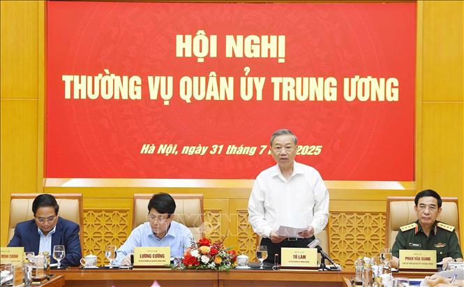 Tổng B&iacute; thư T&ocirc; L&acirc;m chủ tr&igrave; hội nghị. Ảnh: TTXVN ph&aacute;t