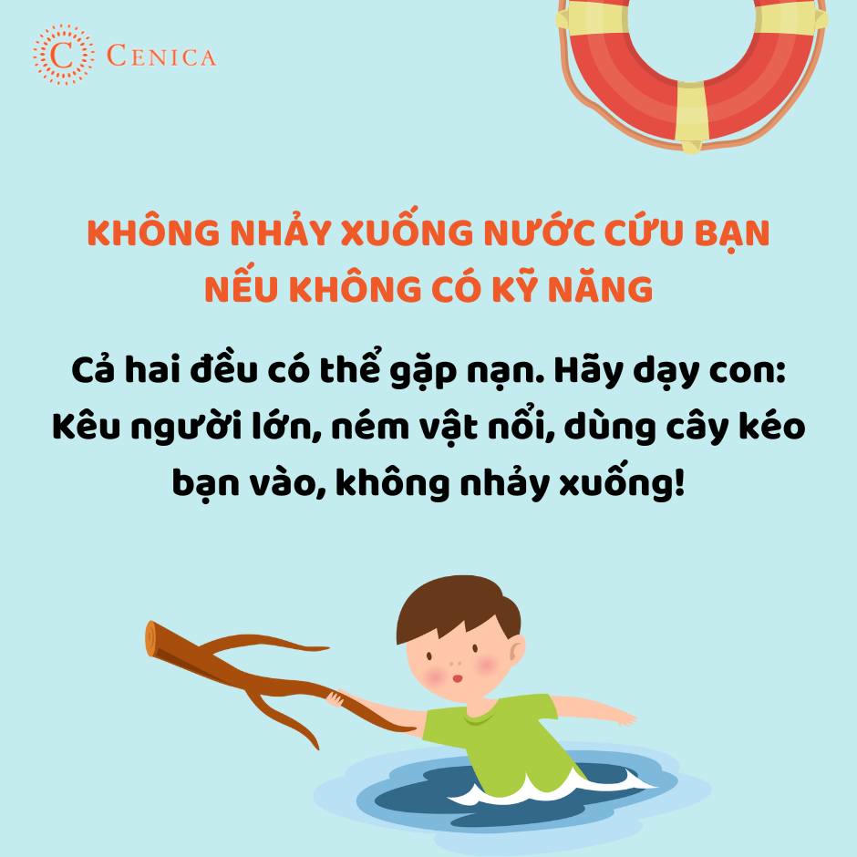 11 kỹ năng sống còn cha mẹ phải dạy con trước khi ra sông, suối, ao hồ