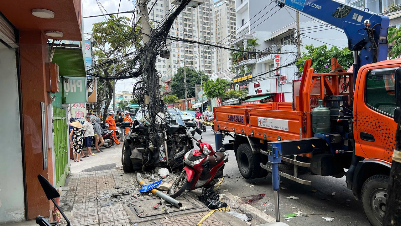 Hiện trường vụ tai nạn (Ảnh: Vietnamnet)