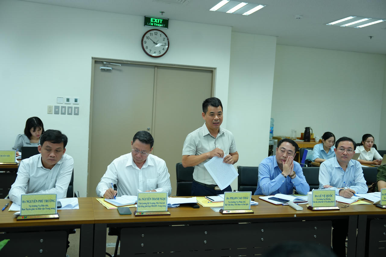Thường trực Hội đồng phối hợp PBGDPL trung ương làm việc với Đài Truyền hình Việt Nam