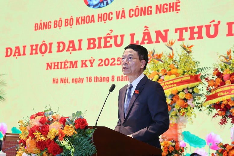 BawcsBooj trưởng Bộ KH&amp;amp;CN Nguyễn Mạnh H&ugrave;ng ph&aacute;t biểu tại Đại hội - Ảnh: VGP/Nhật Bắc