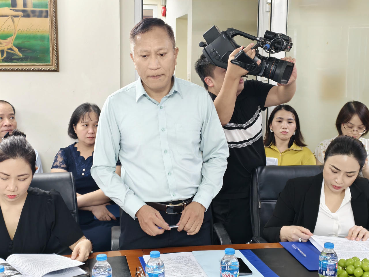 &Ocirc;ng Ho&agrave;ng Quốc Anh đ&oacute;ng g&oacute;p &yacute; kiến tại Hội thảo.