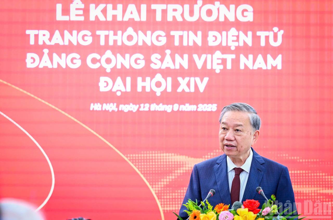 Tổng B&iacute; thư Ban Chấp h&agrave;nh Trung ương Đảng Cộng sản Việt Nam - đồng ch&iacute; T&ocirc; L&acirc;m ph&aacute;t biểu chỉ đạo.