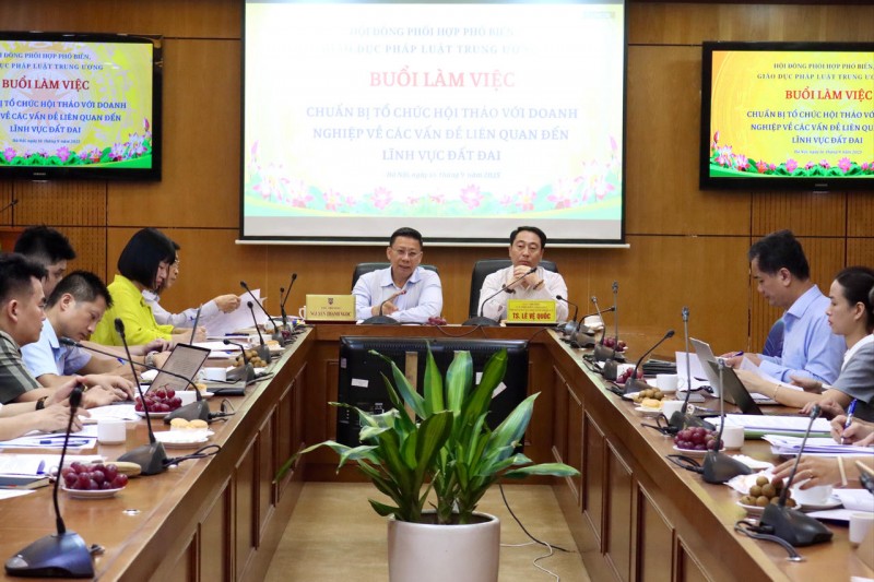 Bộ Tư pháp chuẩn bị tổ chức Hội thảo trao đổi với doanh nghiệp về hoàn thiện pháp luật đất đai