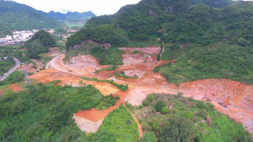 Vị trí khu đất san lấp trái phép của ông Hoàng Văn Thành.