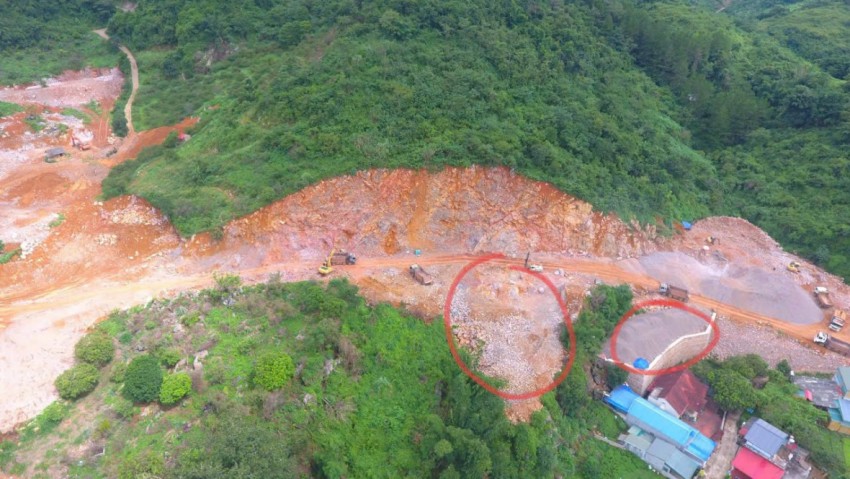 Những vị trí đất đang diễn ra hoạt động san lấp dọc