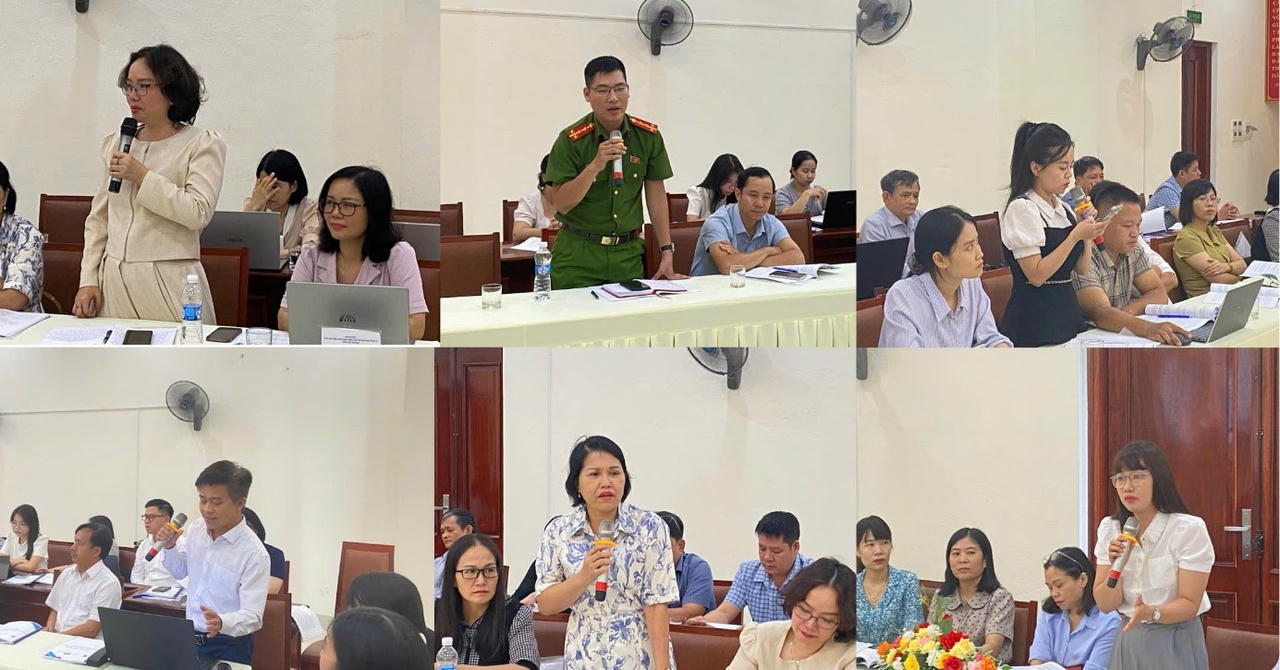 H&igrave;nh ảnh c&aacute;c đại biểu ph&aacute;t biểu tại Hội nghị