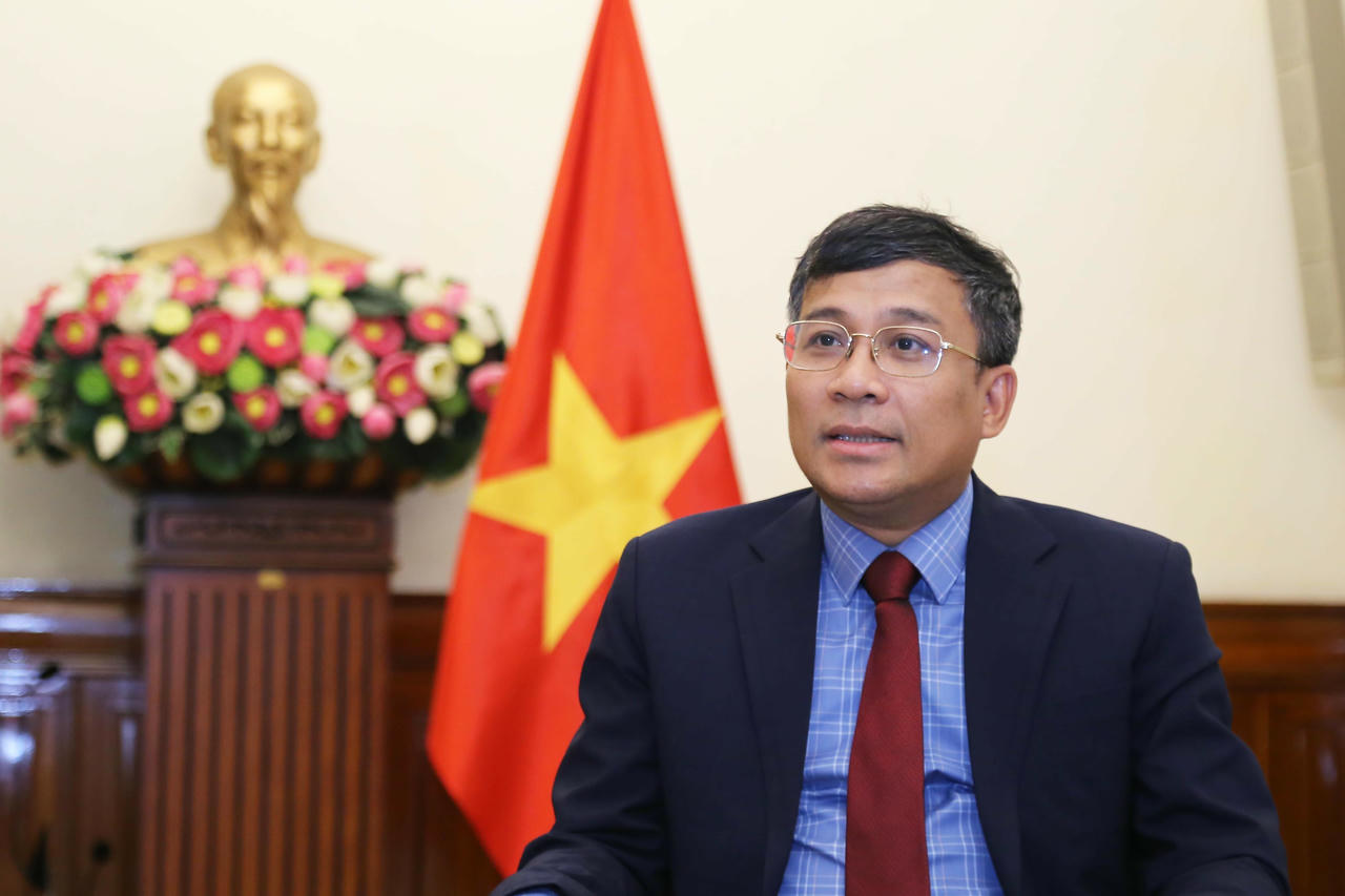 Thứ trưởng Thường trực Bộ Ngoại giao Nguyễn Minh Vũ. Ảnh: Th&agrave;nh Long - B&aacute;o Thế giới v&agrave; Việt Nam.