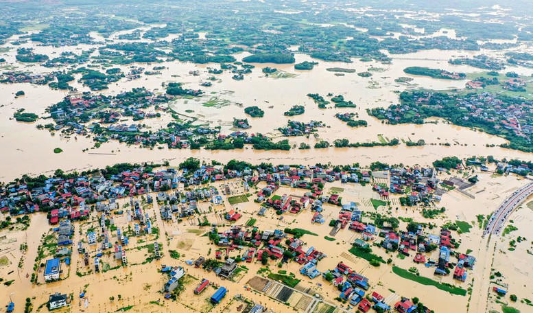 Mưa lớn g&acirc;y lụt tại nhiều x&atilde;, phường tr&ecirc;n địa b&agrave;n tỉnh Th&aacute;i Nguy&ecirc;n (Ảnh: baochinhphu.vn)