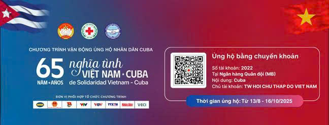 Th&ocirc;ng tin chuyển khoản ủng hộ nh&acirc;n d&acirc;n Cuba