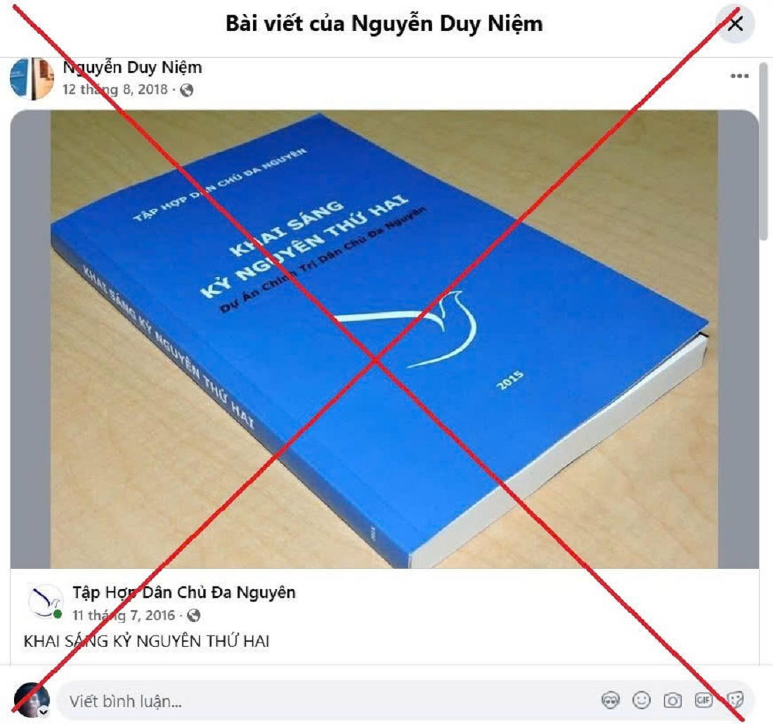 Một số b&agrave;i viết của Niệm tr&ecirc;n c&aacute;c trang mạng x&atilde; hội (ảnh C&ocirc;ng an cung cấp)