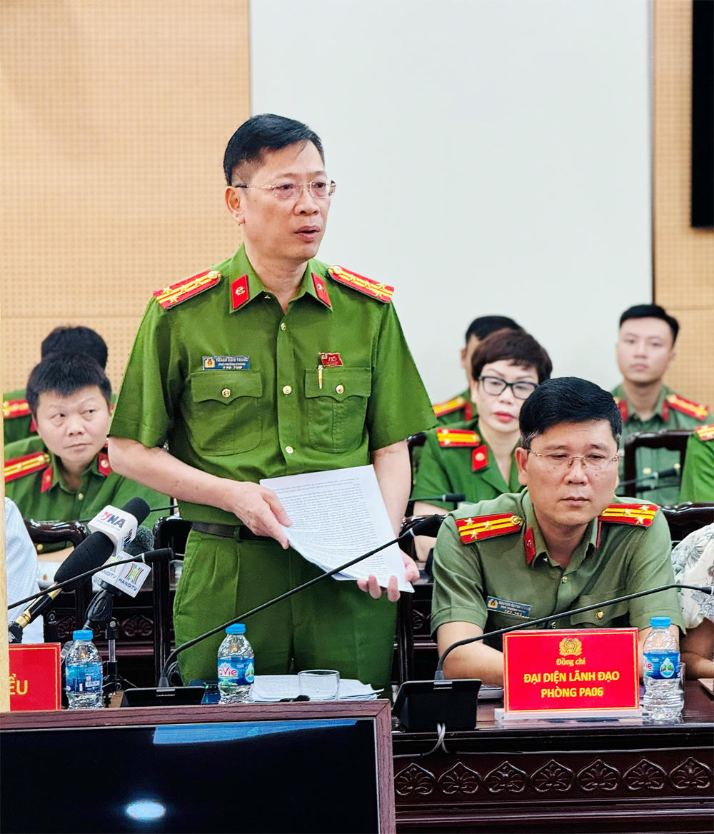 Đại t&aacute; Th&agrave;nh Ki&ecirc;n Trung - Ph&oacute; ph&ograve;ng Cảnh s&aacute;t Kinh tế C&ocirc;ng an H&agrave; Nội&amp;amp;nbsp;th&ocirc;ng tin th&ecirc;m về vụ &aacute;n &ldquo;Shark B&igrave;nh&rdquo;.