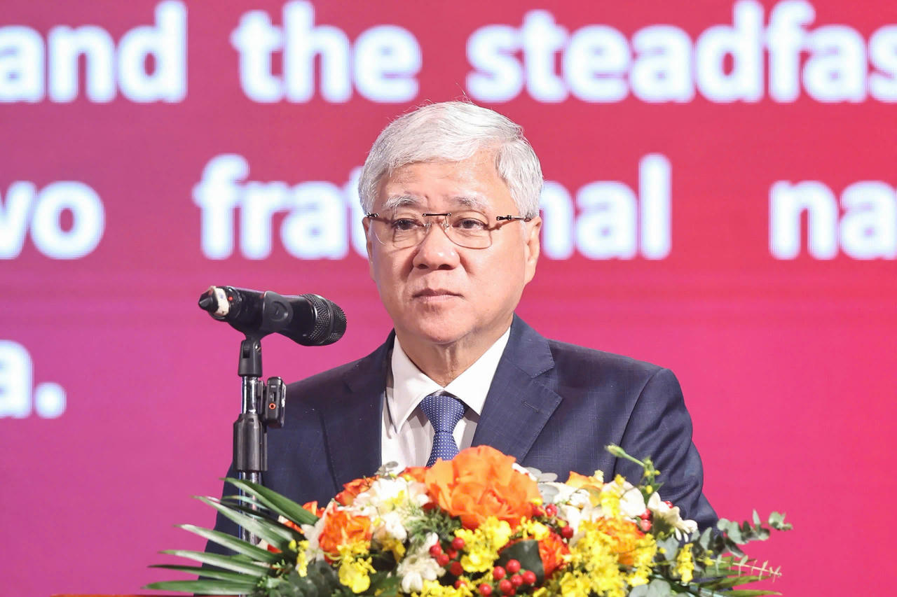 Ủy vi&ecirc;n Bộ Ch&iacute;nh trị, B&iacute; thư Trung ương Đảng, B&iacute; thư Đảng uỷ MTTQ, c&aacute;c đo&agrave;n thể Trung ương, Chủ tịch Ủy ban Trung ương MTTQ Việt Nam Đỗ Văn Chiến ph&aacute;t biểu.&amp;amp;nbsp;