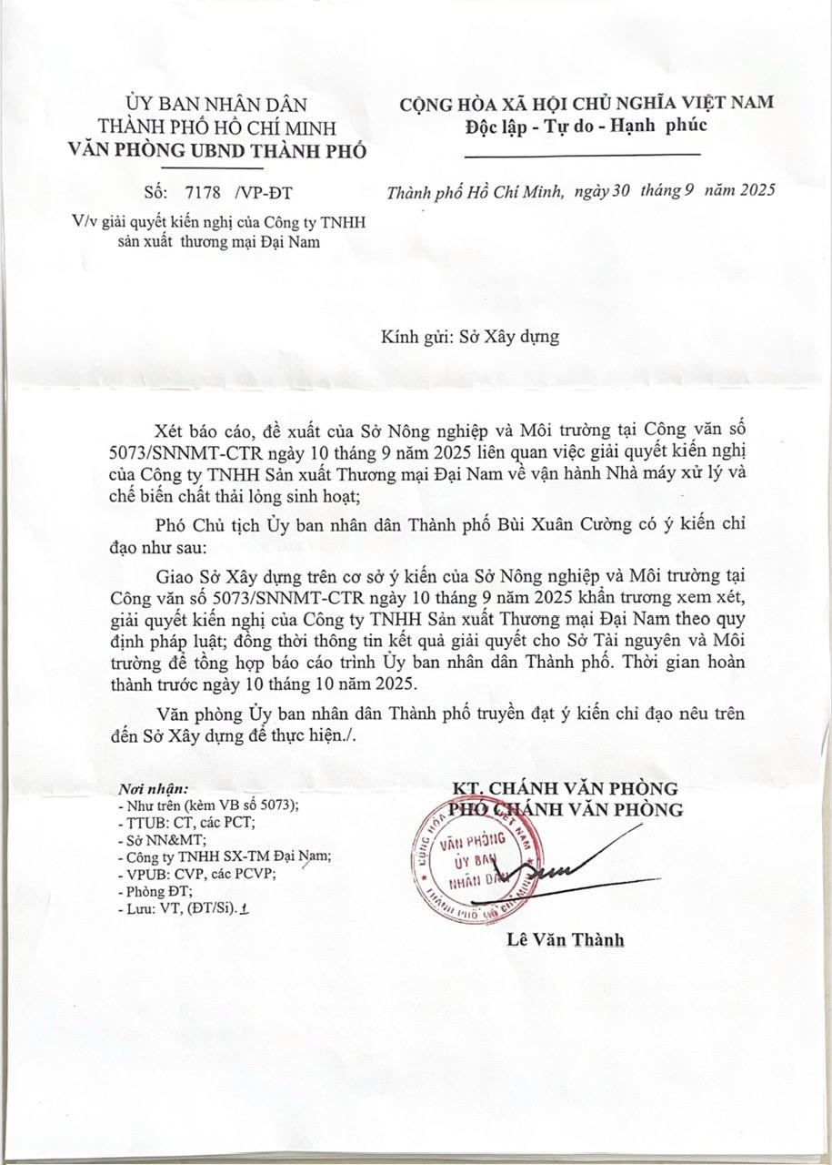 Văn bản chỉ đạo của UBND TP HCM.  (Ảnh trong b&agrave;i: Tiến Dũng)