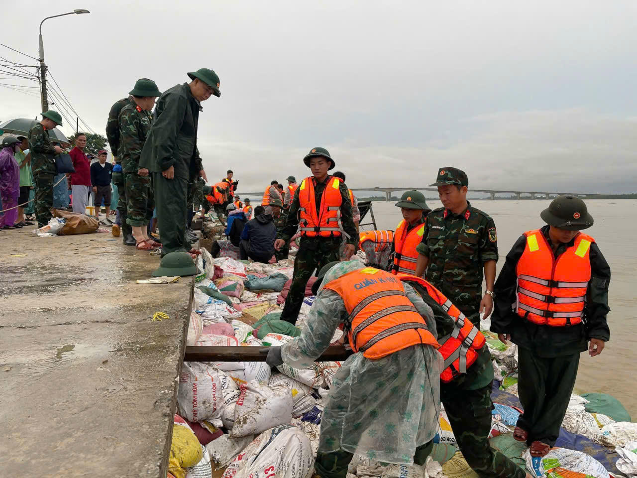 Năm ng&agrave;y đ&ecirc;m chạy đua v&aacute; bờ k&egrave; sụt lở