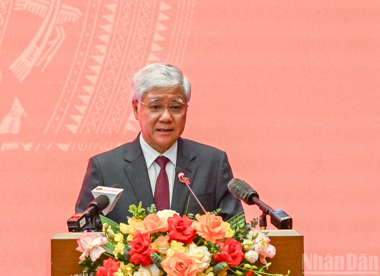 Ph&oacute; B&iacute; thư Thường trực Đảng ủy Quốc hội Đỗ Văn Chiến ph&aacute;t biểu tại buổi lễ. Ảnh: nhandan.vn