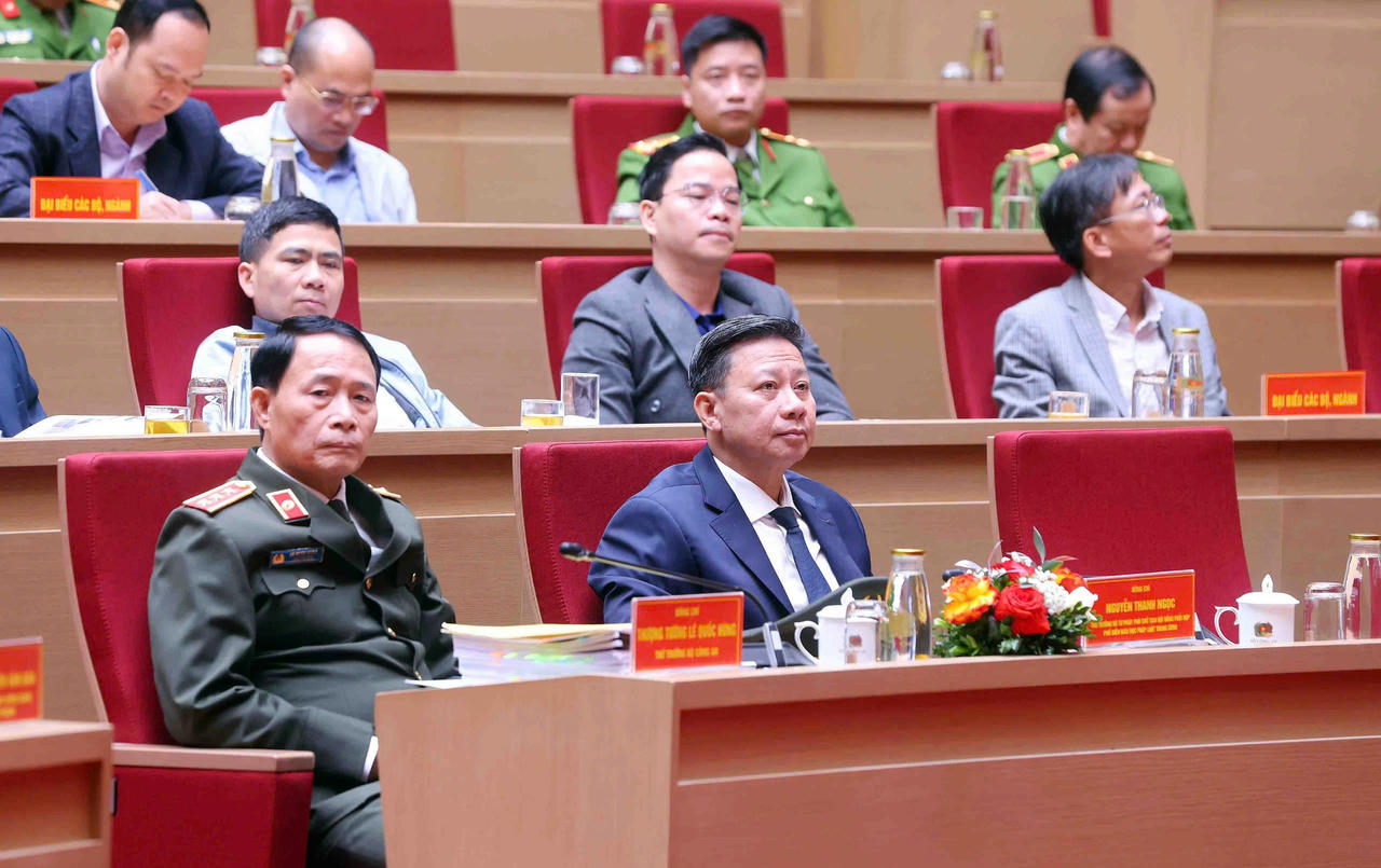 &amp;amp;nbsp;Thứ trưởng B&ocirc;̣ Tư pháp Nguy&ecirc;̃n Thanh Ngọc, Ph&oacute; Chủ tịch Hội đồng Phối hợp phổ biến, gi&aacute;o dục ph&aacute;p luật Trung ương tham dự bu&ocirc;̉i L&ecirc;̃ (Ảnh Phạm Ki&ecirc;n)