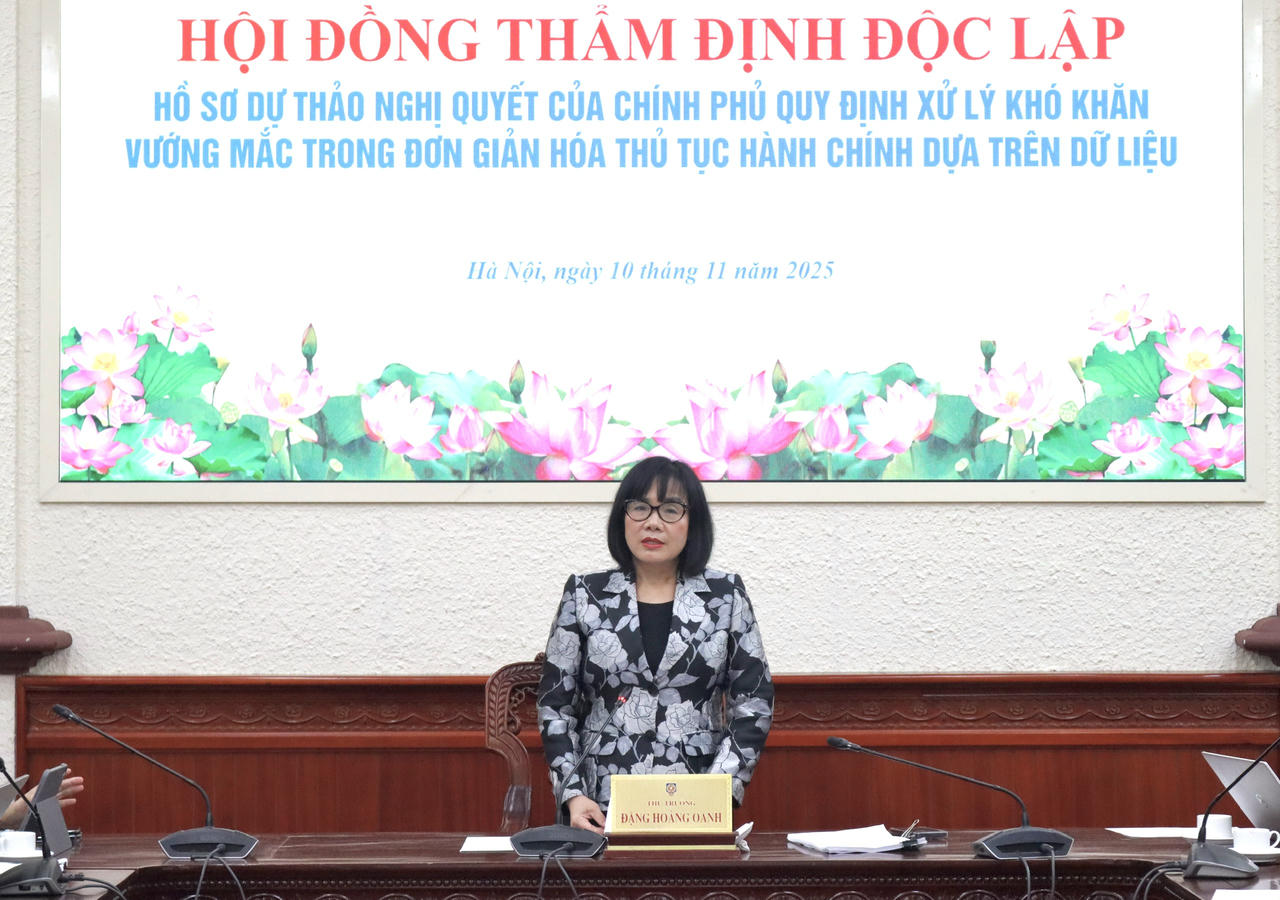 Thứ trưởng Đặng Hoàng Oanh phát bi&ecirc;̉u k&ecirc;́t lu&acirc;̣n.